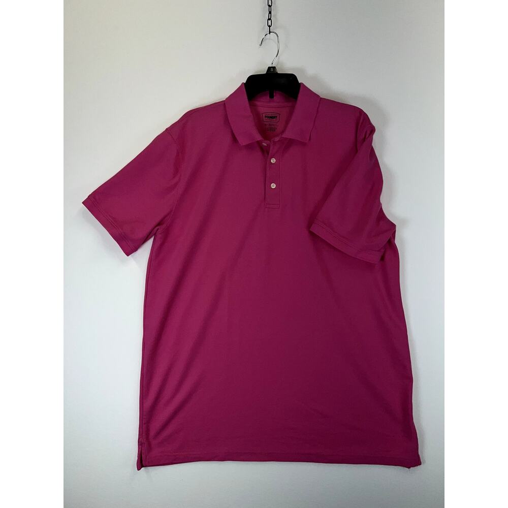 Foundry Supply Co Men's Polo Extra Large Tall Pink Cotton Blend